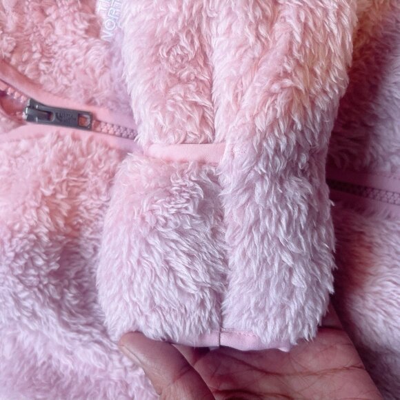 THE NORTH FACE Baby Girls Bear Full Zip Hoodie Fleece Cameo Pink 12-18 Months - Picture 4 of 7